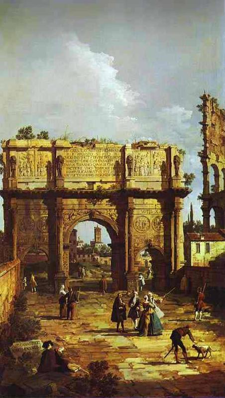 Bernardo Bellotto Arch of Constantine oil painting picture